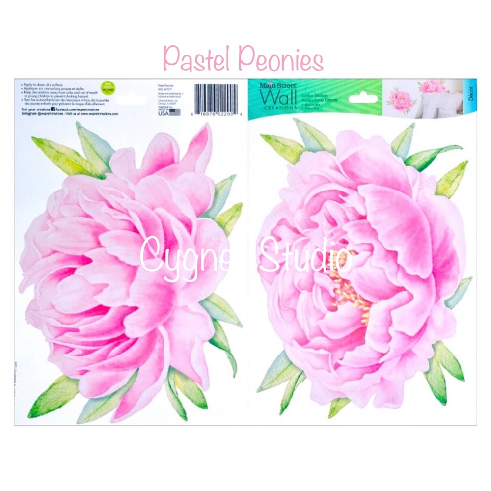 Main Street Wall Creations Wall Decor Creations Stickers ~ Pastel Peonies 347371